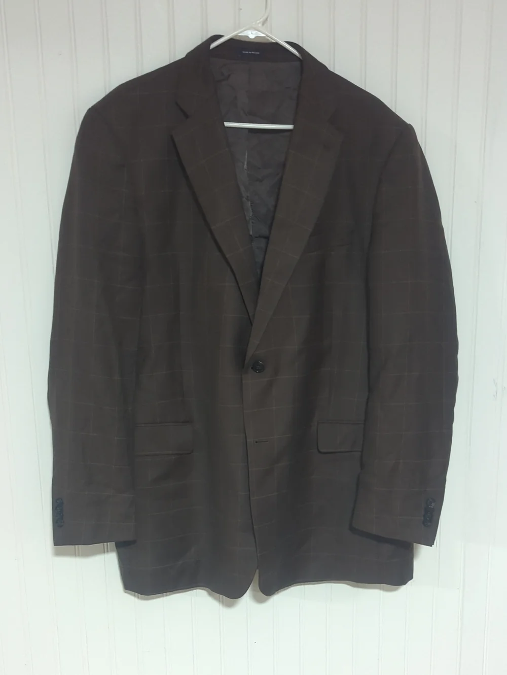 Paul Fredrick Brown Windowpane Sport Coat